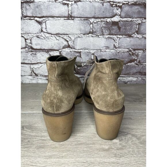 TONI PONS Winter Taupe Suede Ankle High Top Lace Heel Booties Women 41EU/10.5M - Picture 6 of 16